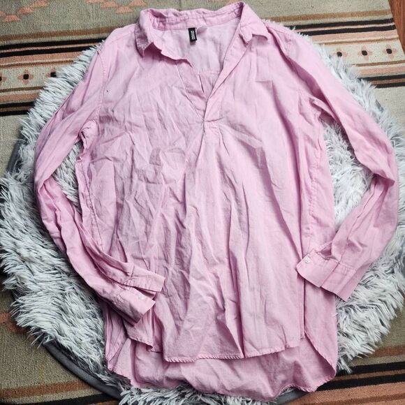 Pink Tunic Blouse Collar H&M Divided Women's Medium - Picture 5 of 5